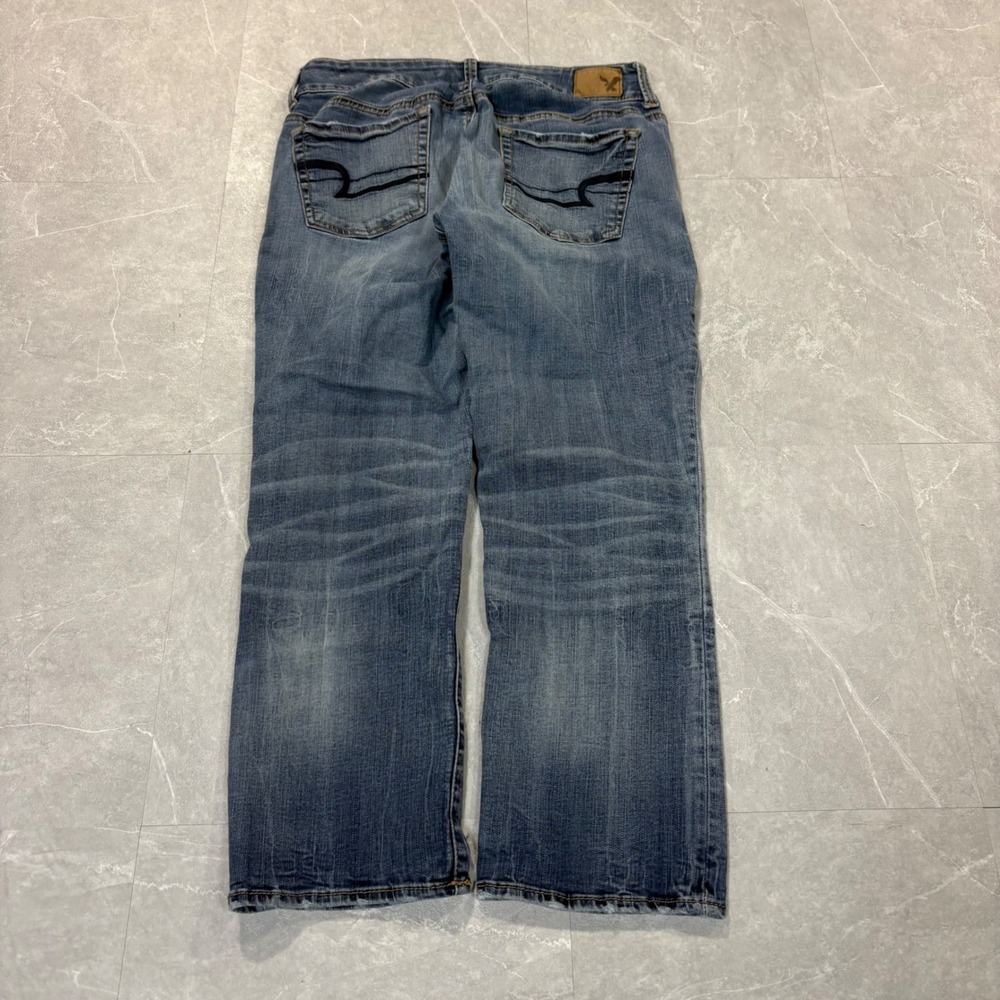 American Eagle Artist Crop Jeans Womens 10 Regular Medium Wash Super Stretch